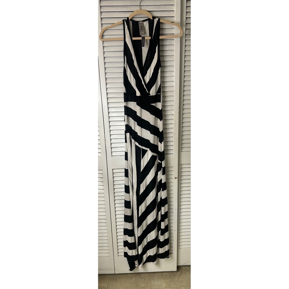Go Couture Striped Maxi Dress Size Small